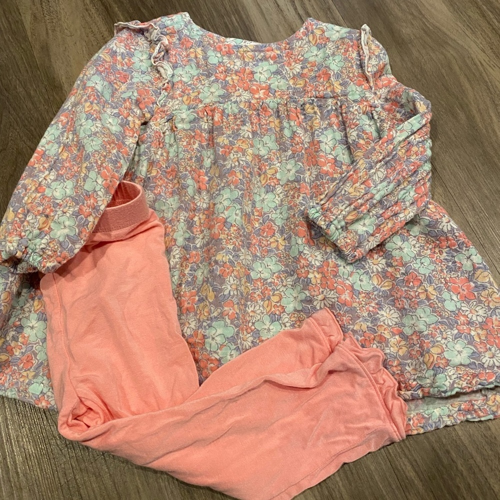 Angel Dear Floral Kids Matching Set - Pink and Blue
